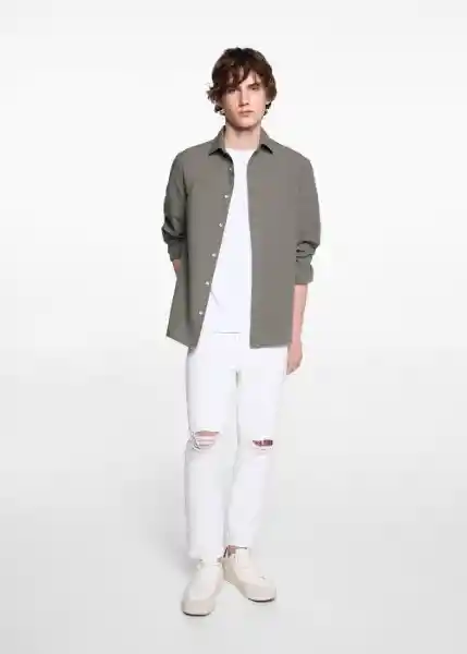 Camisa Summer6 Khaki Talla 21 Teen Niño Mango