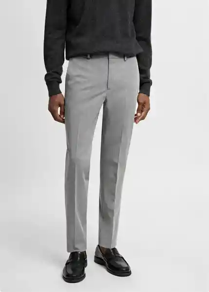 Pantalón Paulo Gris Talla 36 Hombre Mango