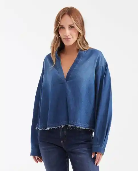 Camisa Cuello Neru Azul Clásico Oscuro Talla M Chevignon
