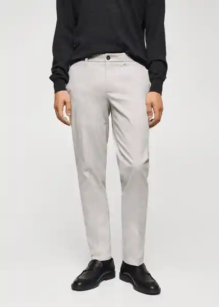 Pantalón Dublino Gris Claro Vigoré Talla 46 Hombre Mango