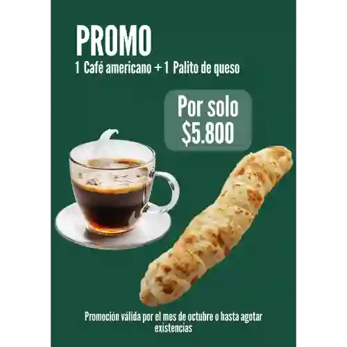 Cafe Americano + Palito de Queso