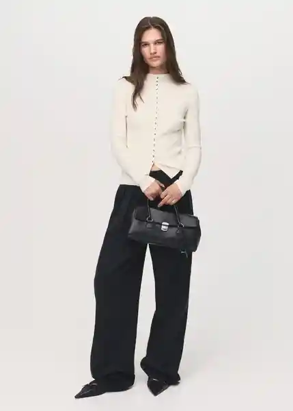 Cárdigan Twenties Crudo Talla S Mujer Mango