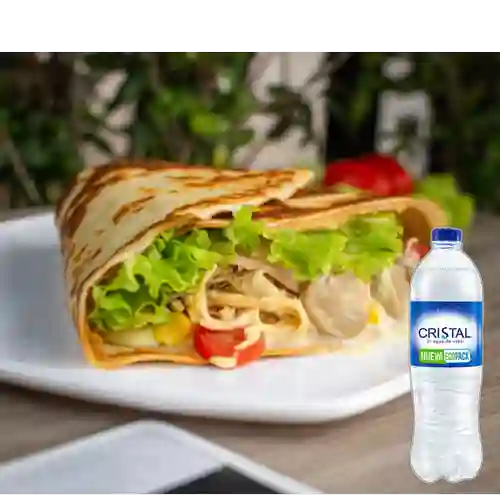 Crepe de Pollo c/ Champiñones +Cristal S/gas 500ml