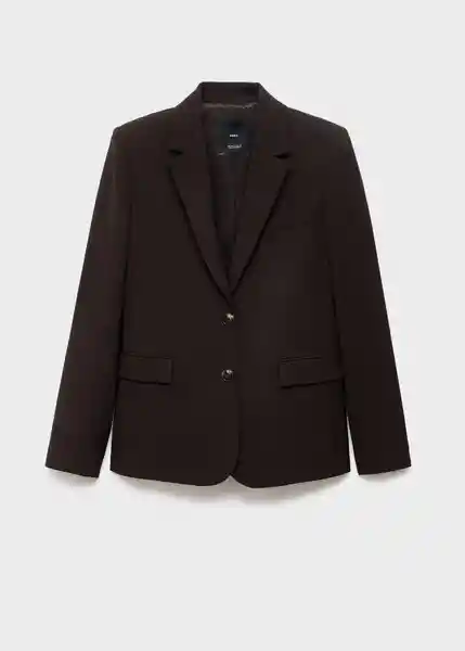 Blazer Americana Bergen Chocolate Talla XS Mujer Mango