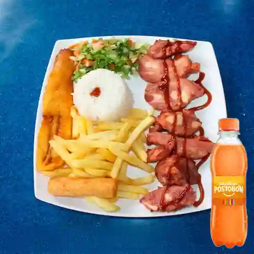 Combo Costillas BBQ + Naranja Postobón 250 ml