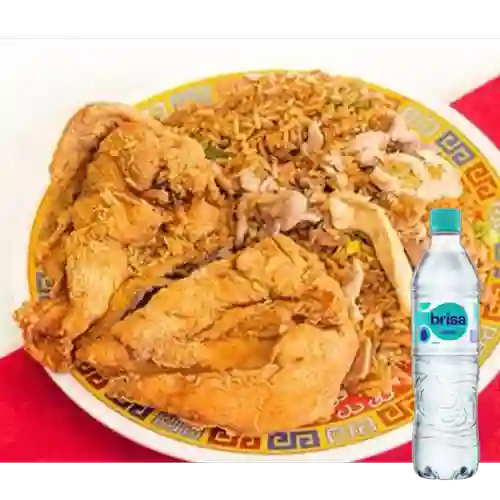 Combo 1/4 Pollo y Arroz + Brisa Sin Gas 600ML