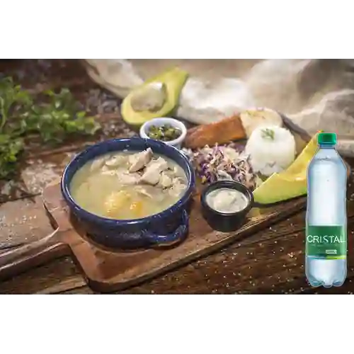Combo Ajiaco Grande + Cristal con Gas 600 ml