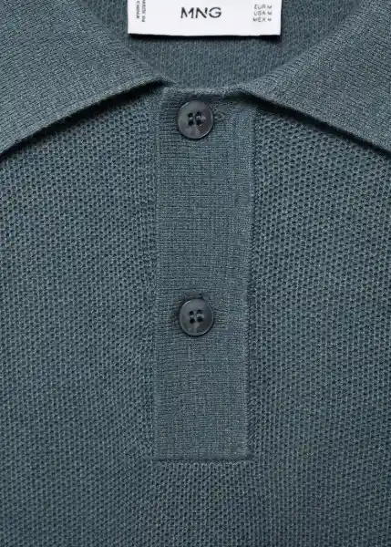 Camiseta Polo Tens Petróleo Talla S Hombre Mango