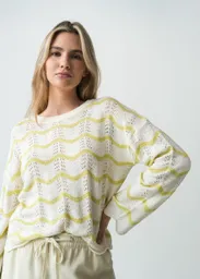 Saco Tejido Mujer Crudo Marfil Claro Talla S 482G093 Naf Naf