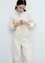 Jean Mara Offwhite Talla 40 Mujer Mango
