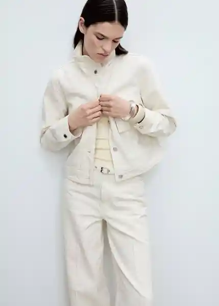 Jean Mara Offwhite Talla 40 Mujer Mango