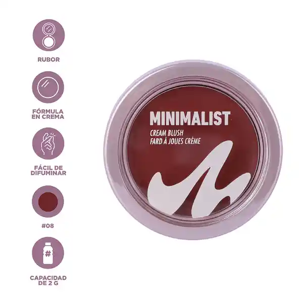 Rubor en Crema Serie Minimalist 08 Miniso