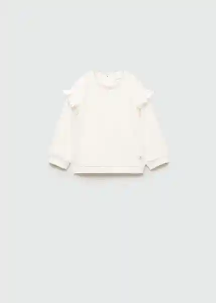 Sudadera Ruffle Offwhite Talla 64 Niños Mango