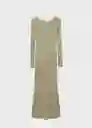 Vestido Bamboleo Khaki Talla S Mujer Mango