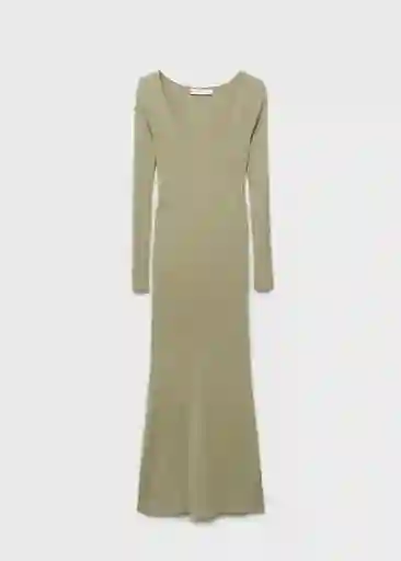 Vestido Bamboleo Khaki Talla S Mujer Mango