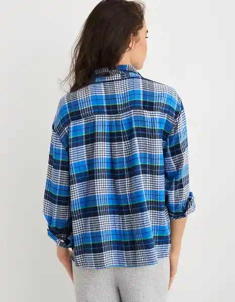 Blusa Aerie de Pijama Azul Talla X-Small American Eagle 27821224