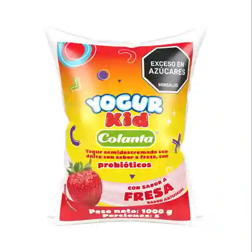 Yogur Colanta Semidrescremado Dulce Fresa (1000 Gr)