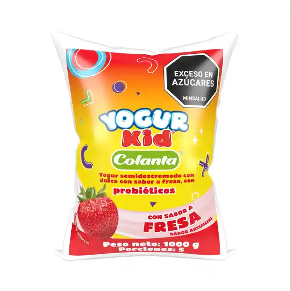 Yogur Colanta Semidrescremado Dulce Fresa (1000 Gr)