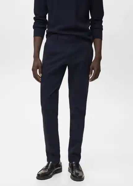 Pantalón Barna Navy Talla 40 Hombre Mango