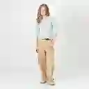 Camiseta Cuello Redondo Manga Larga Azul Talla XS 716734