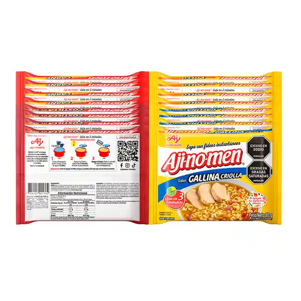 Aji-No-Men Sopa Instantánea de Fideos Tipo Ramen