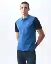 Camiseta Hombre Azul Talla S 801G007_AZU194039 Americanino
