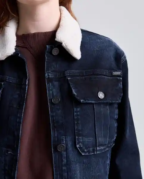 Chaqueta Mujer Azul Talla XS 329G005_AZU174429 Americanino