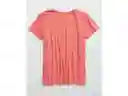 American Eagle Camiseta Cuello Redondo Desgastado Rosa X-Small