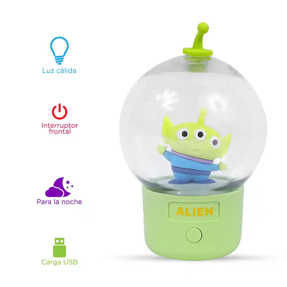 Miniso Lámpara de Noche Con Luz Led Toy Story Alien Ald-Db33