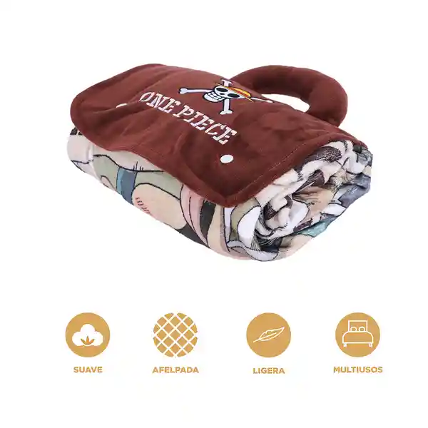 Manta Con Forma de Maletin Serie One Piece Miniso