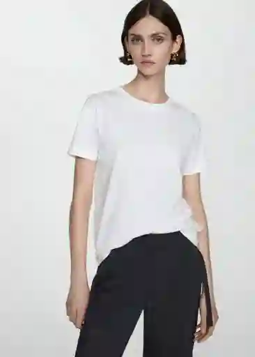 Camiseta Chalaca Blanco Talla L Mujer Mango