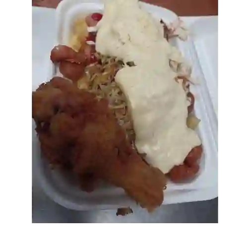 Sachipapas Especial con Porcion de Pollo