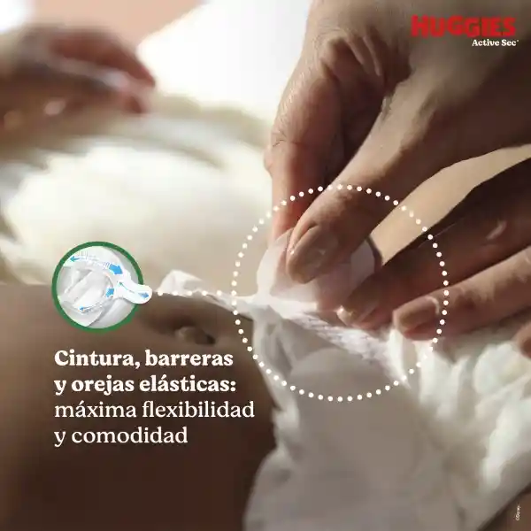 Pañales Huggies Active Sec Etapa 3/G Más Comodidad 100 Und