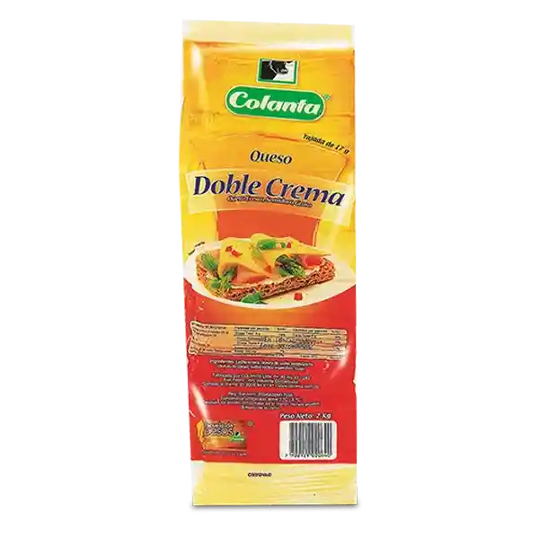 Colanta Queso Doble Crema Tajado