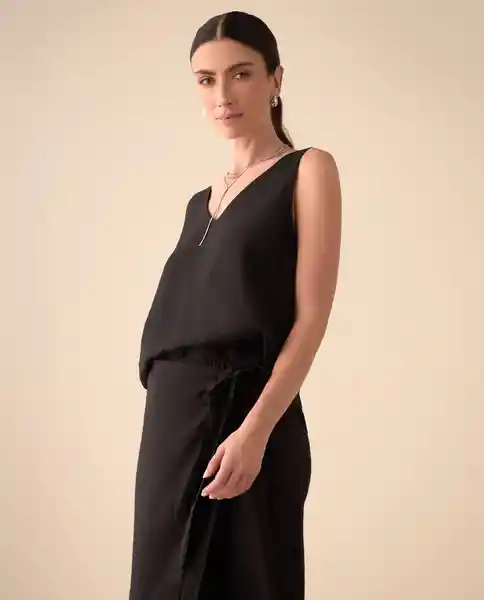 Camisa Negro Jaguar Ultraoscuro Talla M 411G013 Espirit