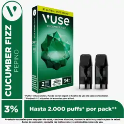 Vuse Go Líquido Para Vaporizador Pods Cucumber Fizz (34 mg)