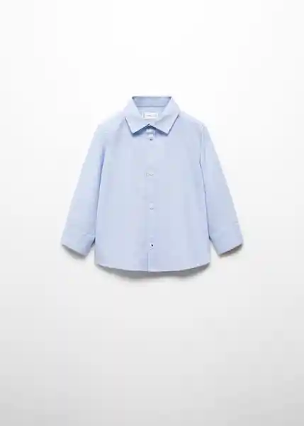 Camisa Oxfordb Niños Celeste Talla 70 Mango