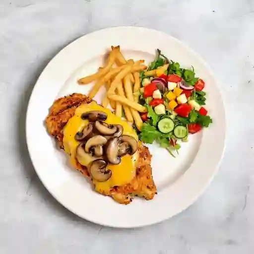 Pollo Queso Y Champinones