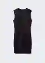 Vestido Paloma Negro Talla XL Mujer Mango