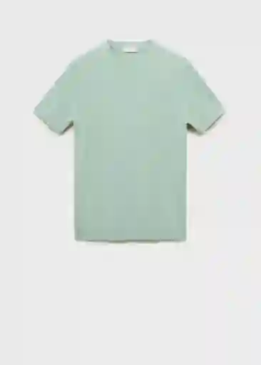 Camiseta Tricot Andrew Turquesa Talla M Hombre Mango