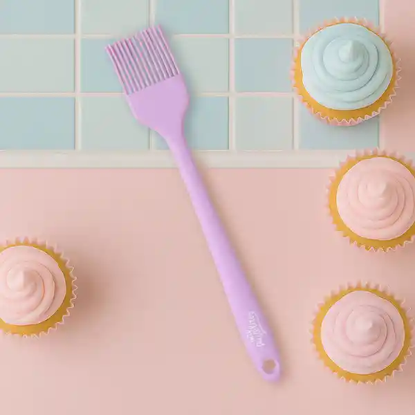 Cepillo Pequeño de Silicona Serie Mis Pastelitos Morado Miniso