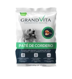 Healthy Bites Comida Húmeda Para Perro Grand Vita Paté Cordero