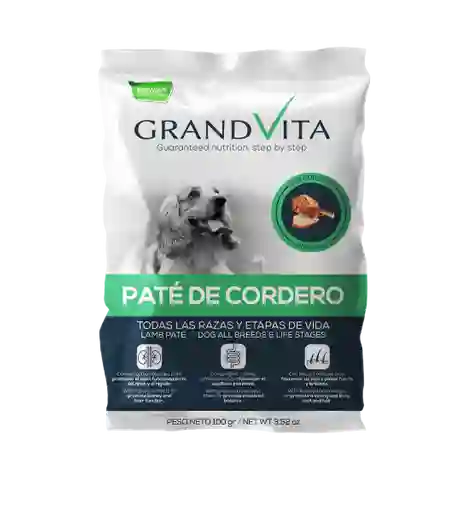 Healthy Bites Comida Húmeda Para Perro Grand Vita Paté Cordero