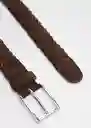 Cinturón Trenzado Marrón Talla 90 Hombre Mango