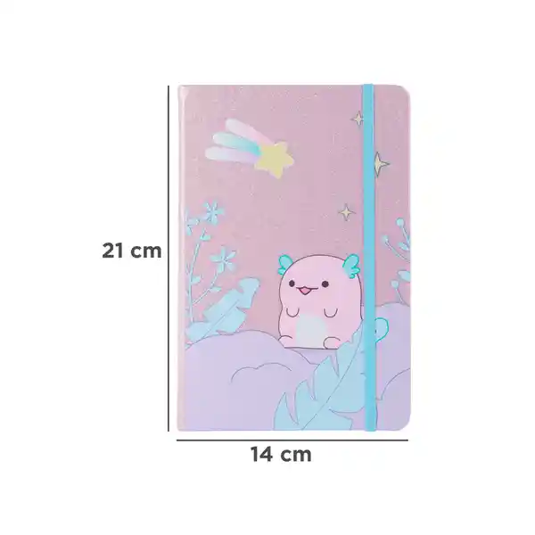 Libreta de Tapa Dura 80 Hojas Serie Axolotl Story Miniso