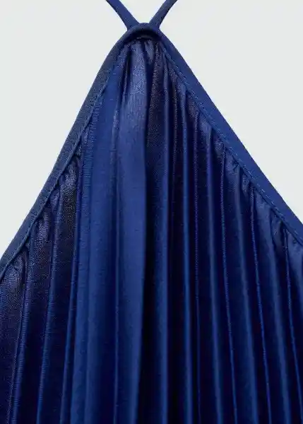 Vestido Susane Azul Talla M Mujer Mango