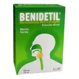 Benidetil Solución Bucal en Spray Sabor Menta Verde