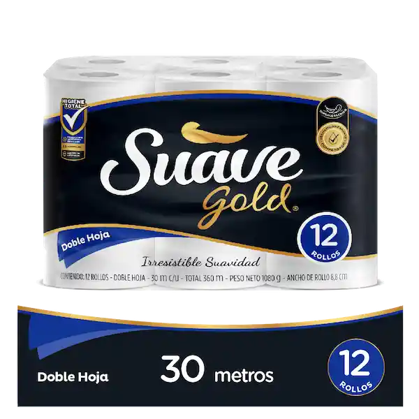 Suave Gold Papel Higiénico Doble Hoja