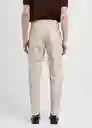 Pantalón Milan Color Beige Talla 38 Hombre Mango