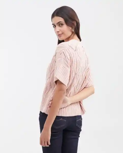 Camiseta Tejida Soft Rosa Oleo Medio Talla XS Chevignon